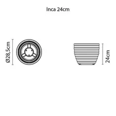 Vaso Inca Terracota 24 Cm Basic