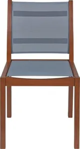Cadeira De Madeira Jatobá Eco Blindage Com Encosto E Assento Em Fibra Preta Terrazzo Fitt