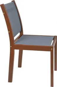 Cadeira De Madeira Jatobá Eco Blindage Com Encosto E Assento Em Fibra Preta Terrazzo Fitt