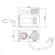 Compressor De Ar Portátil Para Carro 50w 12v