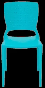 Cadeira Safira Sem Braços Em Polipropileno E Fibra De Vidro Azul Summa