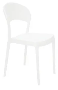 Cadeira Sissi Polipropileno/Fibra De Vidro Sem Braços Com Encosto Fechado Branca Summa