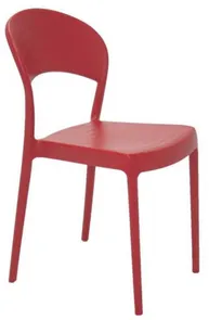 Cadeira Sissi Polipropileno/Fibra De Vidro Sem Braços Com Encosto Fechado Vermelha Summa