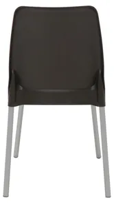Cadeira Em Polipropileno Marrom Com Pernas De Alumínio Tramontina Vanda