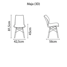 Cadeira Maja Camurça Com Base 3d Summa