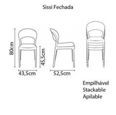 Cadeira Sissi Polipropileno/Fibra De Vidro Sem Braços Encosto Fechado Amarela Summa