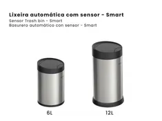 Lixeira Smart Automática com Sensor em Aço Inox 12 Litros Tramontina