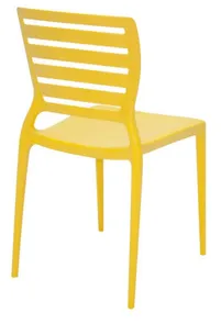 Cadeira Com Encosto Vazado Sofia Summa Amarela