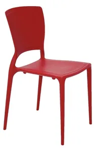 Cadeira Com Encosto Fechado Sofia Summa Vermelha