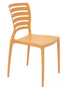 Cadeira Sofia Tramontina em Polipropileno e Fibra de Vidro Laranja com Encosto Horizontal