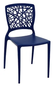 Cadeira Joana em Polipropileno e Fibra de Vidro Azul Yale Tramontina