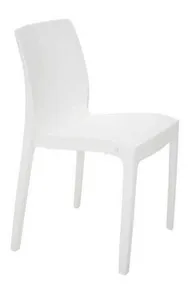 Cadeira Em Polipropileno Brilhoso Branco Tramontina Alice Summa