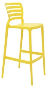 Cadeira Sofia Alta Bar Sem Braço Amarela Summa