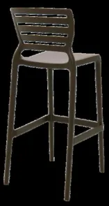 Cadeira Sofia Alta Bar Sem Braço Marrom Summa