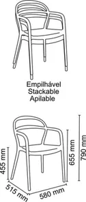 Cadeira Com Encosto Vazado Marrom Sissi