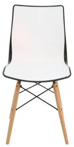 Cadeira Maja Preta E Branca Com Base 3d Summa