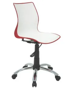 Cadeira Com Rodízio Maja Summa Branca/Vermelha
