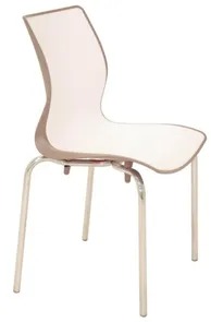 Cadeira Com Encosto Fechado Maja Summa Branca/Camurça