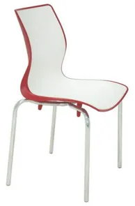 Cadeira Com Encosto Fechado Maja Summa Branca/ Vermelha