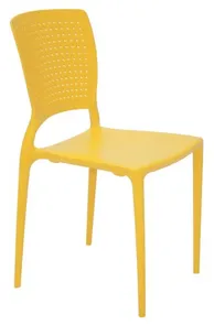 Cadeira Sem Braço Amarela Safira