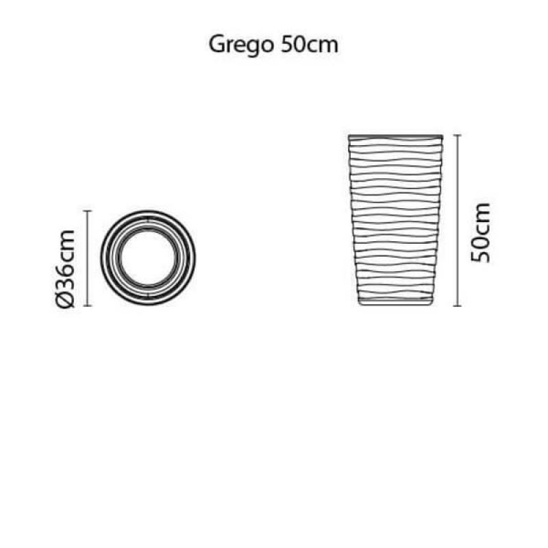 Vaso Grego Terracota 50cm Basic