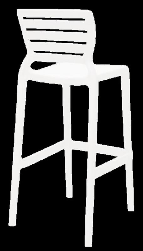 Cadeira Sofia Alta Bar Sem Braço Branca Summa