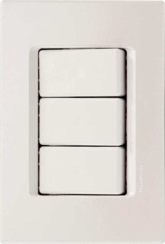 Conjunto 3 Interruptores Simples 10a 250v 4x2 - Izy Flat