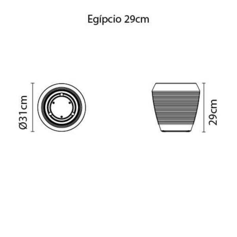 Vaso Egípcio Cimento 29 Cm Basic