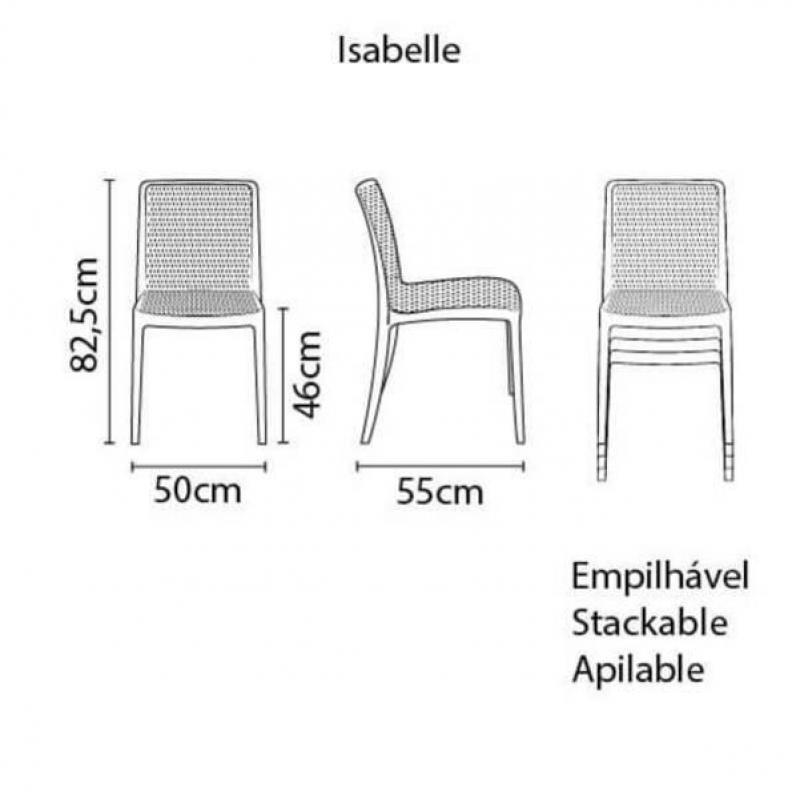 Cadeira Isabelle Em Fibra De Vidro Preto Summa