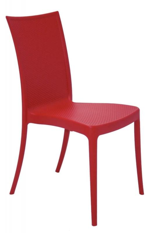 Cadeira Com Encosto Fechado Vermelho Laura