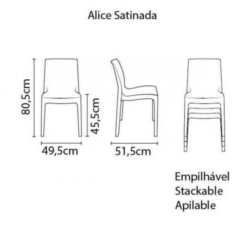 Cadeira Alice Com Encosto Fechado Branca Summa