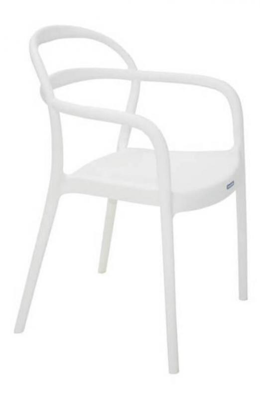 Cadeira Com Encosto Vazado Branca Sissi