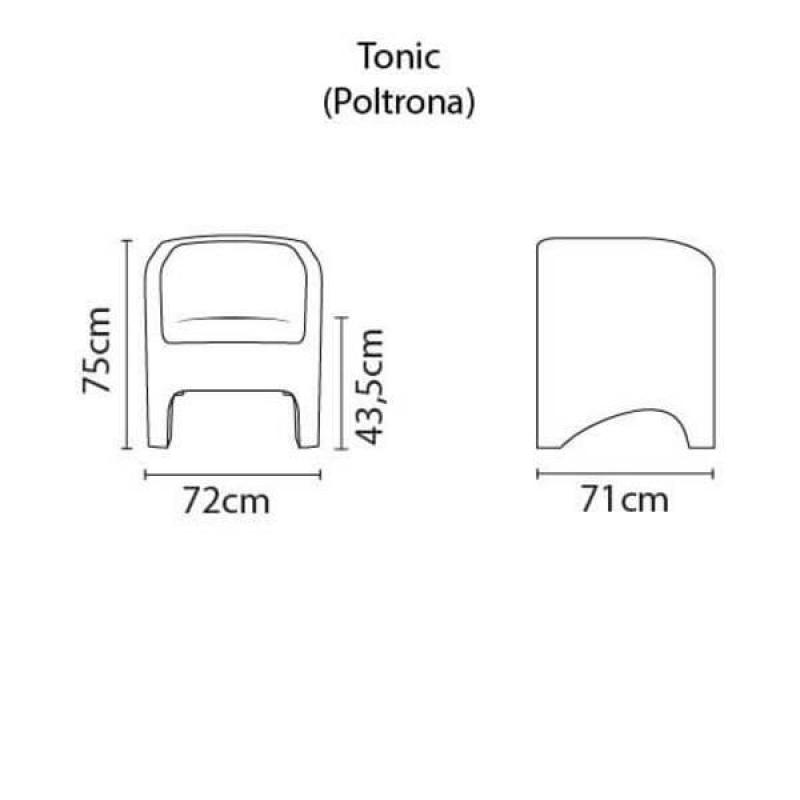 Poltrona Tonic em Polietileno Concreto Tramontina