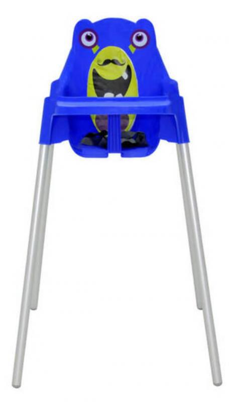 Cadeira Infantil Refeição Alta Azul Monster