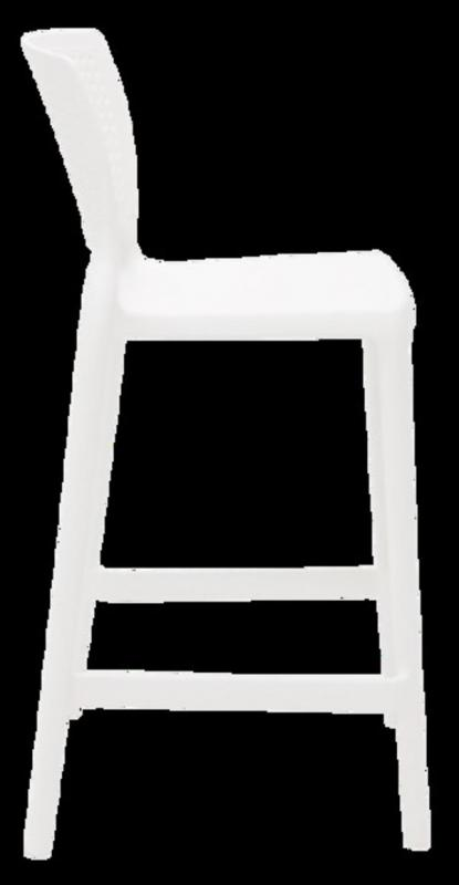 Cadeira Safira Alta Sem Braço Residência Branca Summa