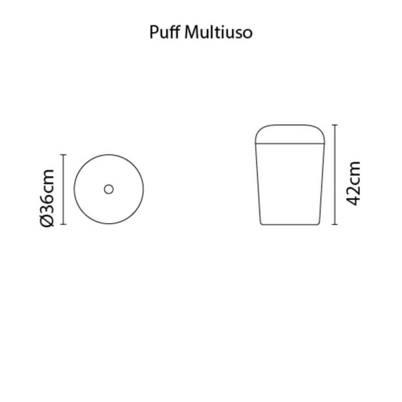 Puff Multiuso Basic Branco